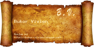 Bukor Vivien névjegykártya